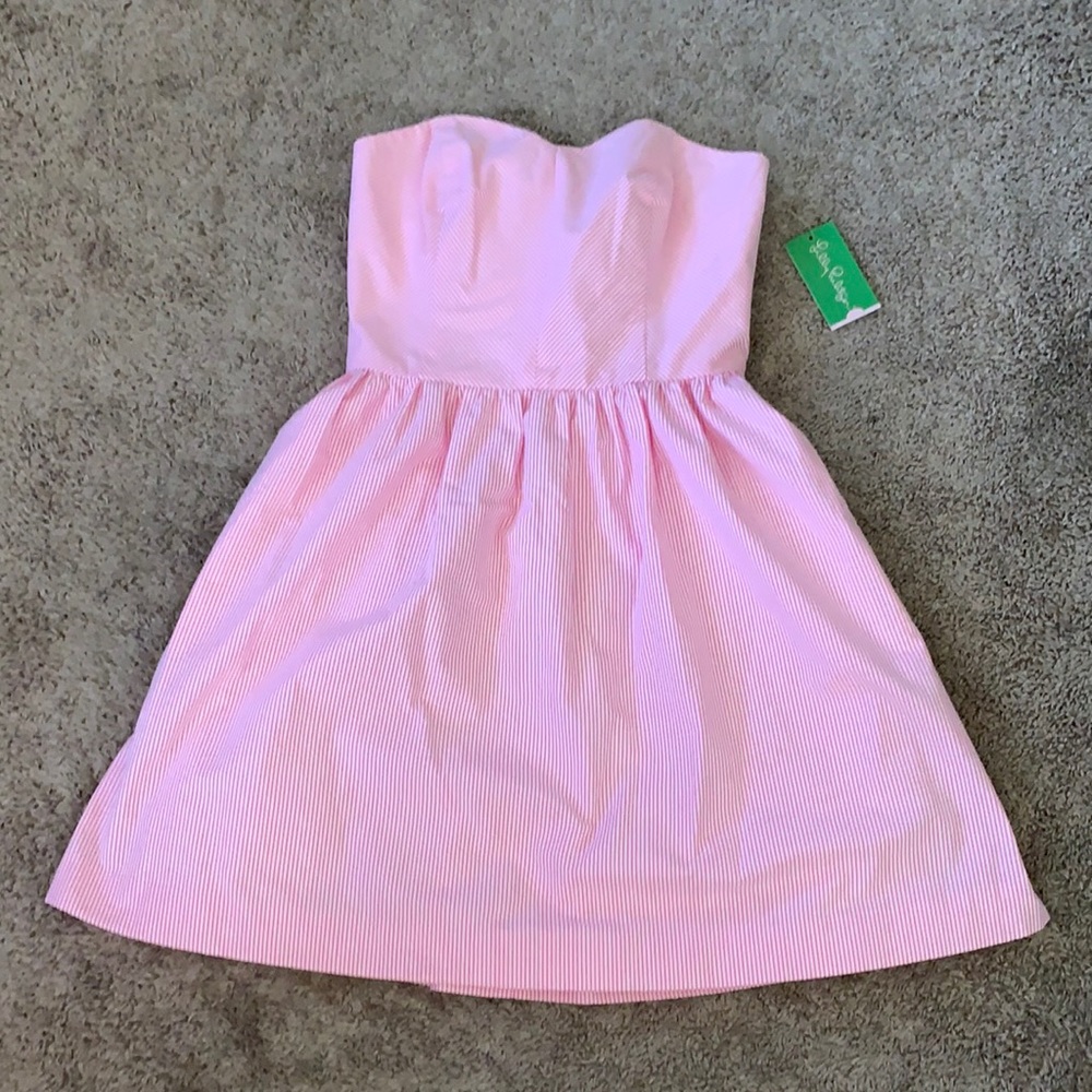 NWT Lilly Pulitzer Strapless Dress with Tie Back